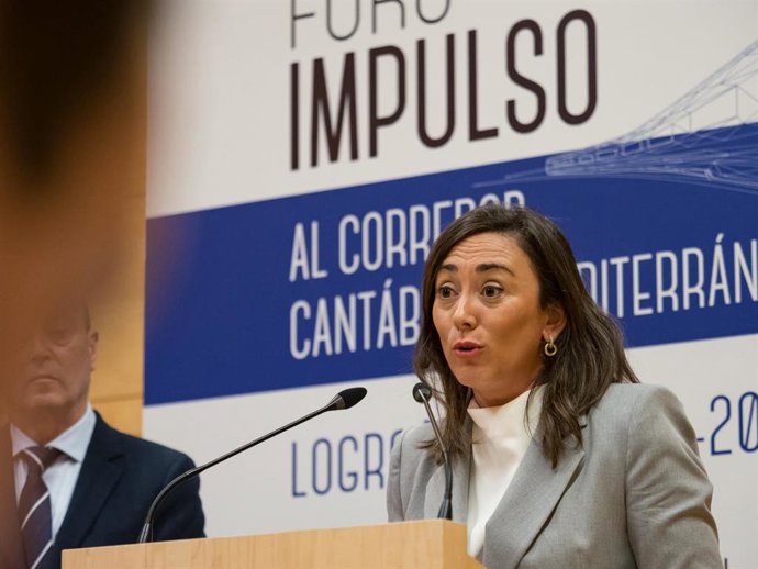 La consejera de Movilidad y Transformación Digital de la Junta de Castilla y León, María González, en comparecencia de prensa