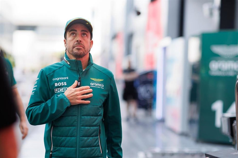 El piloto español de Fórmula 1 Fernando Alonso (Aston Martin), en el GP de Arabia Saudí.  