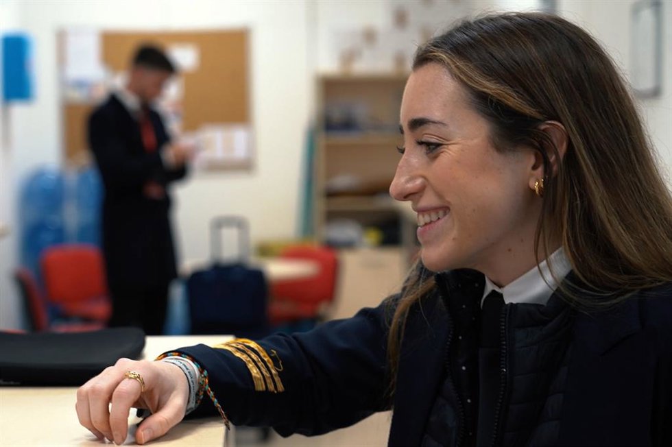 Una piloto de Iberia Express.