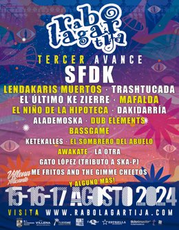 SFDK, Mafalda i El Niño de la Hipoteca encapçalen les últimes confirmacions del Rabolagartija 2024