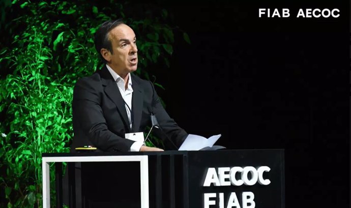 El director general de FIAB, Mauricio García de Quevedo, en el VI Congreso de Desarrollo Sostenible, organizado por la Asociación de Fabricantes y Distribuidores (AECOC) y la Federación Española de Industrias de Alimentación y Bebidas (FIAB).