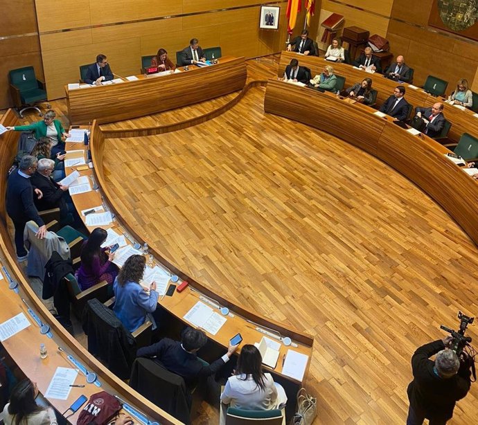 Imatge del ple extraordinari i urgent de l'Ajuntament de Valncia celebrat a la seu de la Diputació.