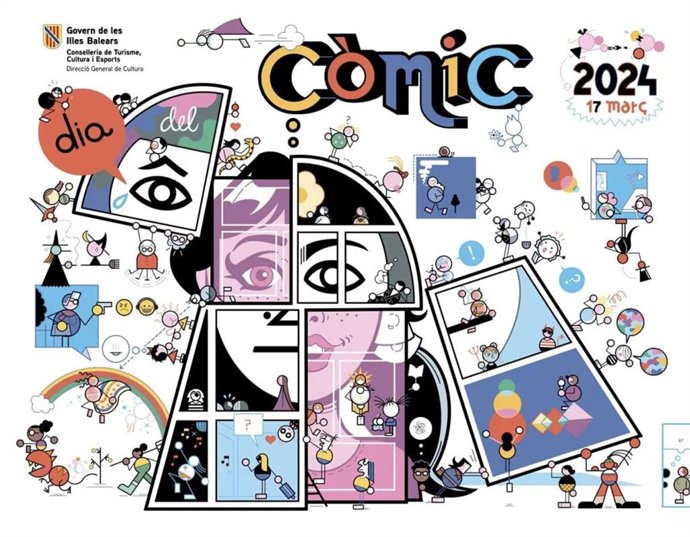 El cartel por el Día del Cómic, publicado por la Biblioteca de Can Sales, es obra del artista Alex Fito y se ha convertido en un homenaje por el 8M a los personajes femeninos y a las autoras de este tipo de publicación.