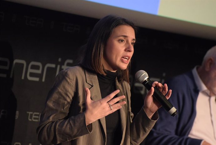 Archivo - L'exministra d'Igualtat i candidata de Podem a les eleccions europees, Irene Montero