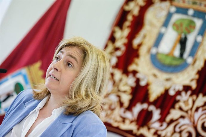 La vicealcaldesa de Madrid, Inma Sanz, en rueda de prensa.