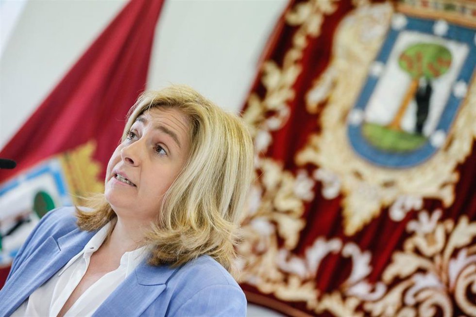 La vicealcaldesa de Madrid, Inma Sanz, en rueda de prensa.