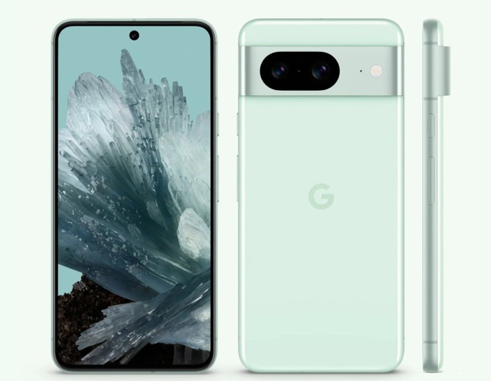 Pixel 8 en color verde menta