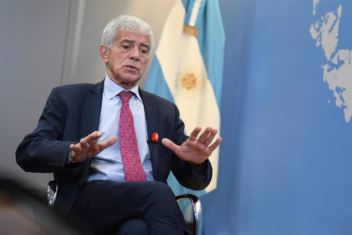 El ministro de Justicia de Argentina, Mariano Cúneo Libarona, durante una entrevista para Europa Press,