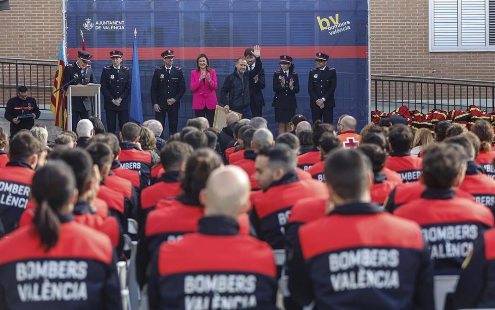 Acto con motivo de la festividad del Cuerpo de Bomberos de Valncia 