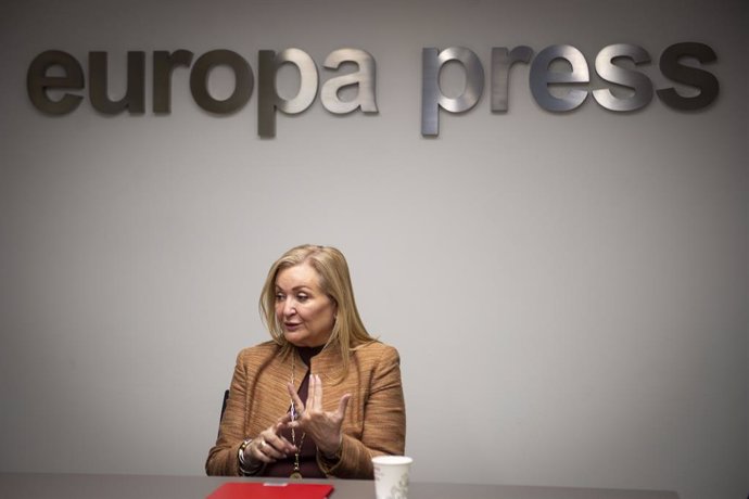 La gerente de la CNN en Español, Cynthia Hudson, durante una entrevista para Europa Press, en su sede, a 7 de marzo de 2024, en Madrid (España). Hudson es una periodista estadounidense, ejecutiva y productora de televisión que trabaja en la cadena de no