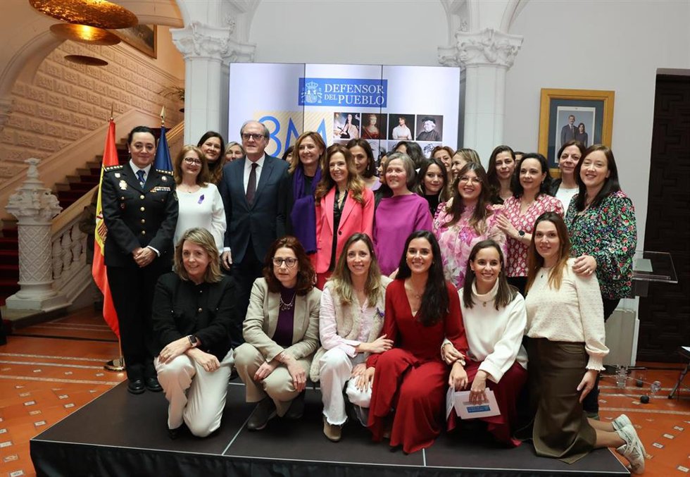 El Defensor del Pueblo, Ángel Gabilondo, en el acto institucional celebrado con motivo del Día Internacional de la Mujer, este 8 de marzo en la sede de la institución