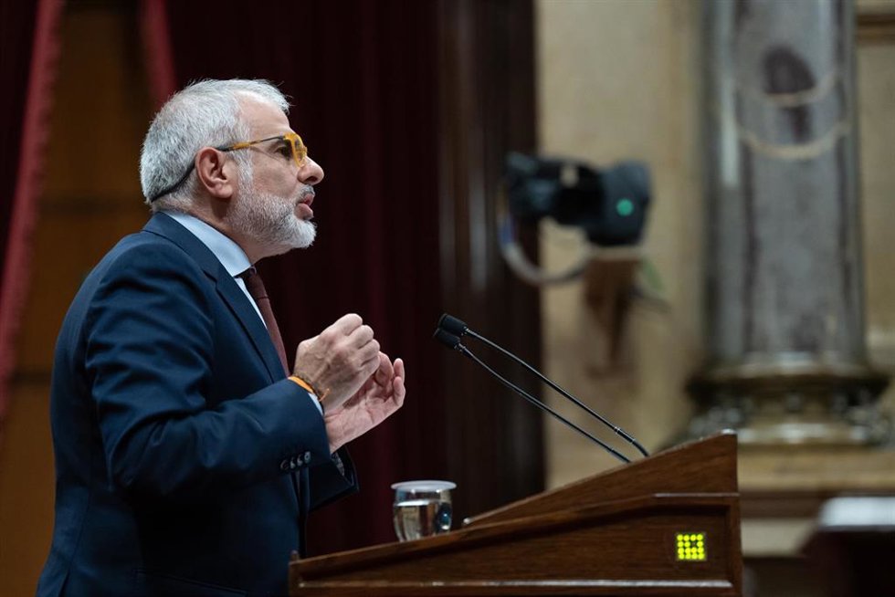 Archivo - El presidente del grupo en el Parlament, Carlos Carrizosa