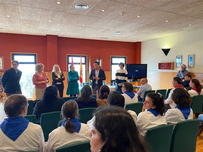 Daniel Sánchez en la Escuela de Hostelería.