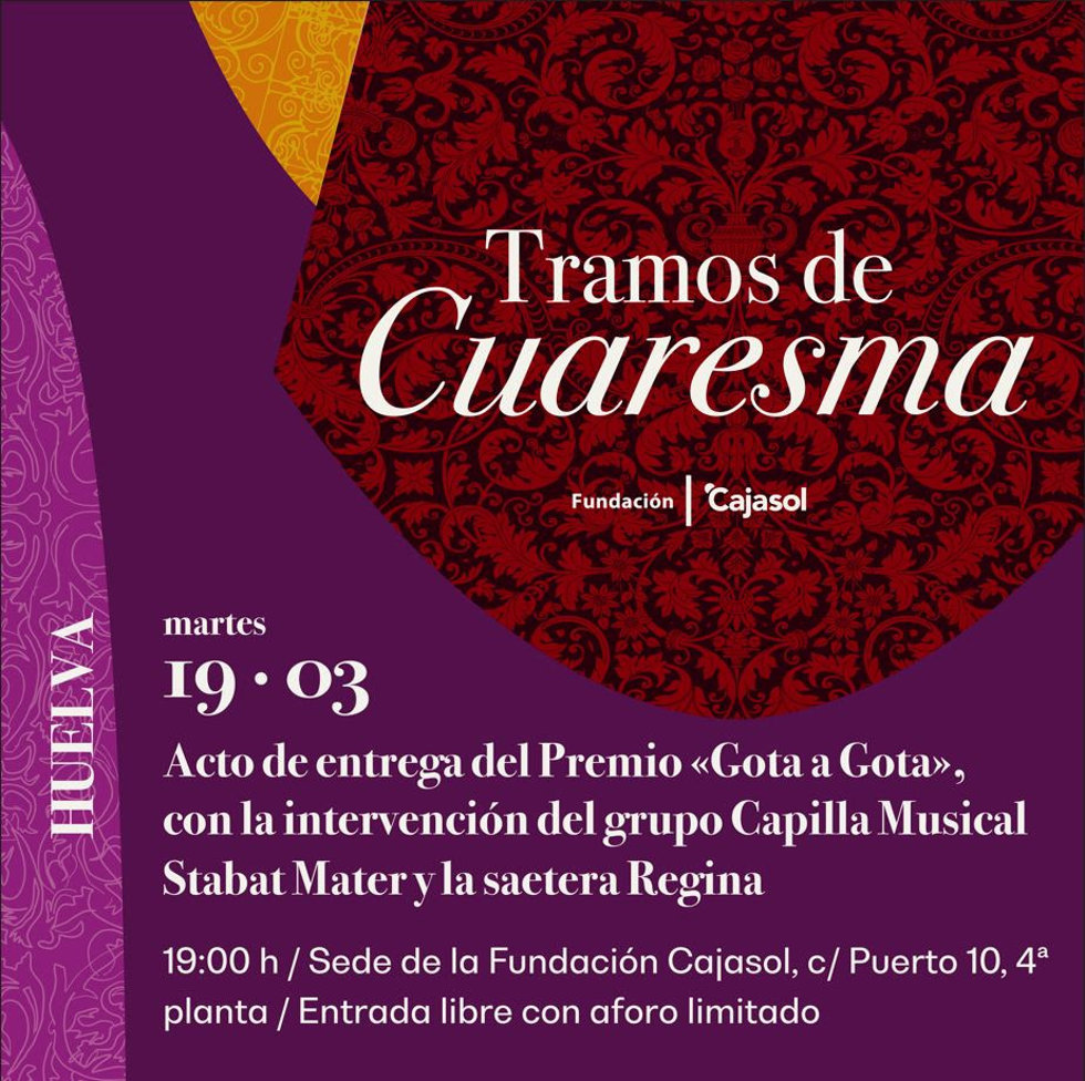 Cartel del Premio Gota a Gota de Pasión 2024.