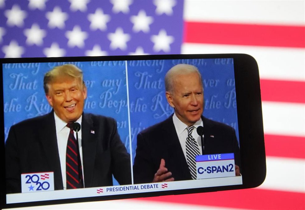 Archivo - Debate electoral de Estados Unidos en 2020