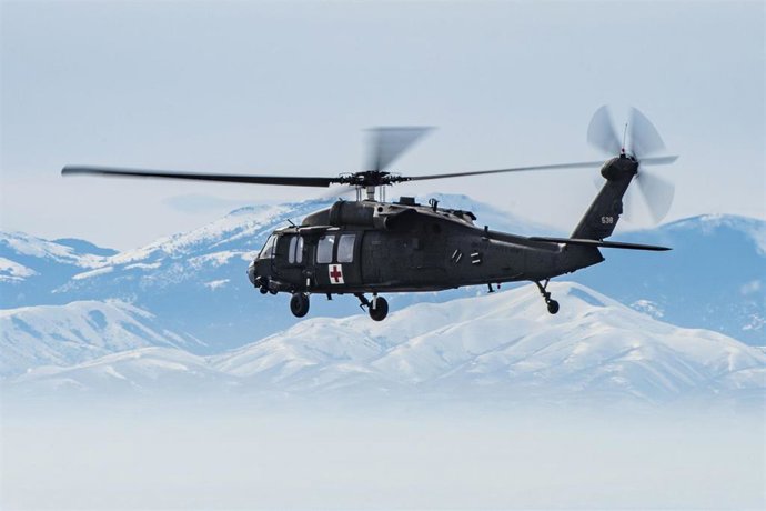 Archivo - Helicóptero de la Guardia Nacional de Estados Unidos