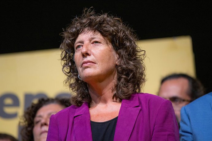 Archivo - La número dos de ERC para el congreso, Teresa Jordá, tras conocer los resultados de la jornada electoral de los comicios generales, en la estación del Nord donde se ha reunido Esquerra Republicana de Catalunya (ERC), a 23 de julio de 2023, en 