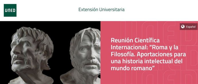 Imagen promocional de la Reunión Científica Internacional sobre Roma y la Filosofía.