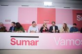 Foto: Yolanda Díaz lanza su candidatura a la dirección de Sumar con figuras de su 'núcleo duro' como Urtasun, Duval y Errejón