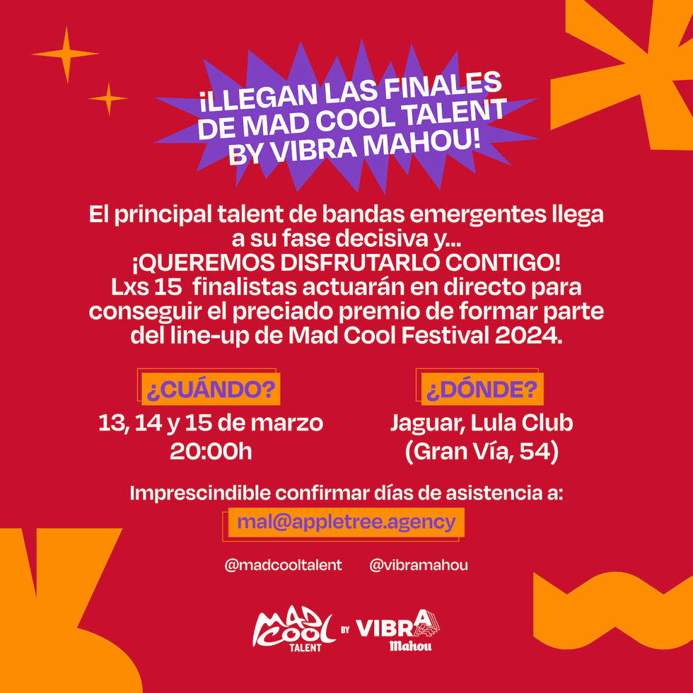Mad Cool Talent celebra la próxima semana tres finales en directo para elegir a sus ganadores