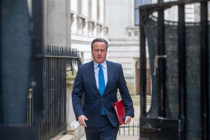 March 6, 2024, London, England, United Kingdom: Foreign Secretary DAVID CAMERON  arrives in Downing Street for the cabinet meeting.