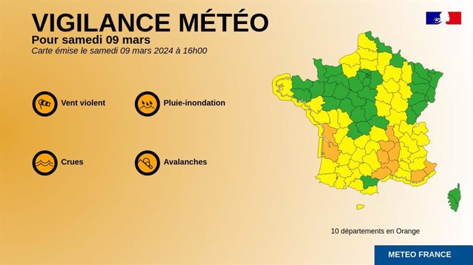 Alerta por inundaciones en Francia
