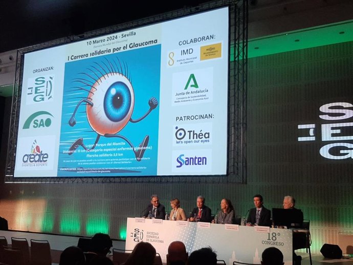 Inaguración de la primera Carrera Solidaria por el Glaucoma en Sevilla.