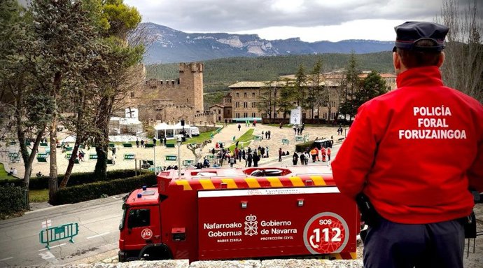 Puesto de Mando Avanzado de la Policía Foral en Javier.