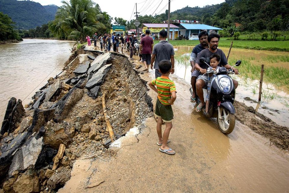 Inundaciones en Sumatra, Indonesia.