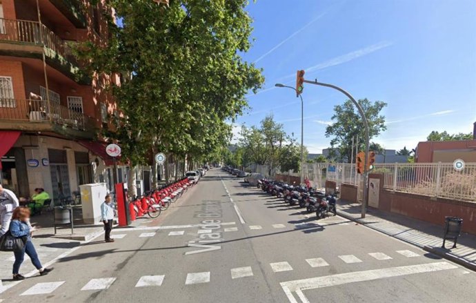 Via de Brcino en el barrio barcelonés de la Trinitat Vella