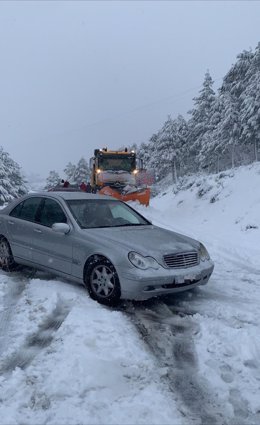 Vía afectada en Teruel.