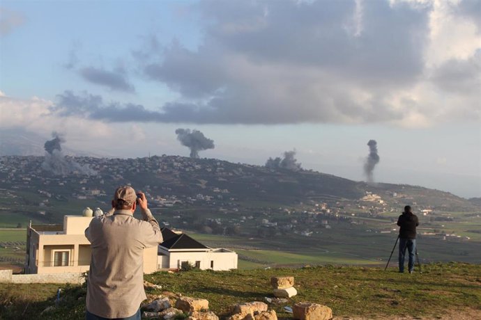 Archivo - Bombardeos israelíes en Líbano