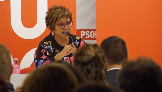 Archivo - La secretaria de Organización del PSOE Alto Aragón,  Elisa Sancho.