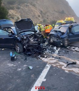 Una colisión frontal provoca 3 heridos en la C-12 en Vinebre (Tarragona)