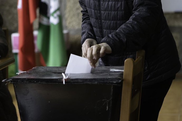 March 10, 2024: Montalegre, Portugal. Polling station at a rural parish for parliamentary elections in Portugal, to vote members of the Assembly of the Republic for the XVI Legislature, from which a government will be formed to succeed Antonio Costas, w