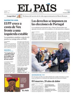 Portada de El País 11 de marzo de 2024