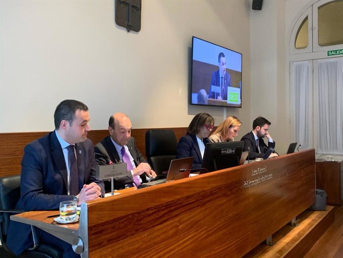 Guillermo Peláez, en la Junta General del Principado