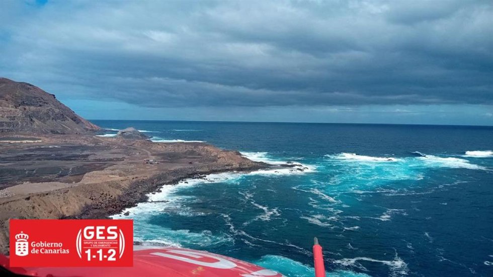 Búsqueda en la costa de Las Coloradas, en Las Palmas de Gran Canaria