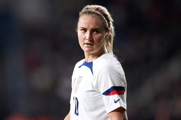 Archivo - Lindsey Horan durante un partido de los Estados Unidos