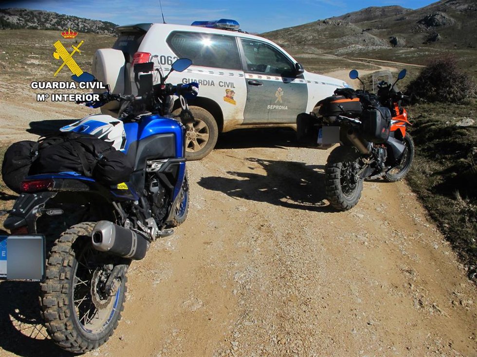 Las dos motocicletas cuyos conductores han sido sancionados