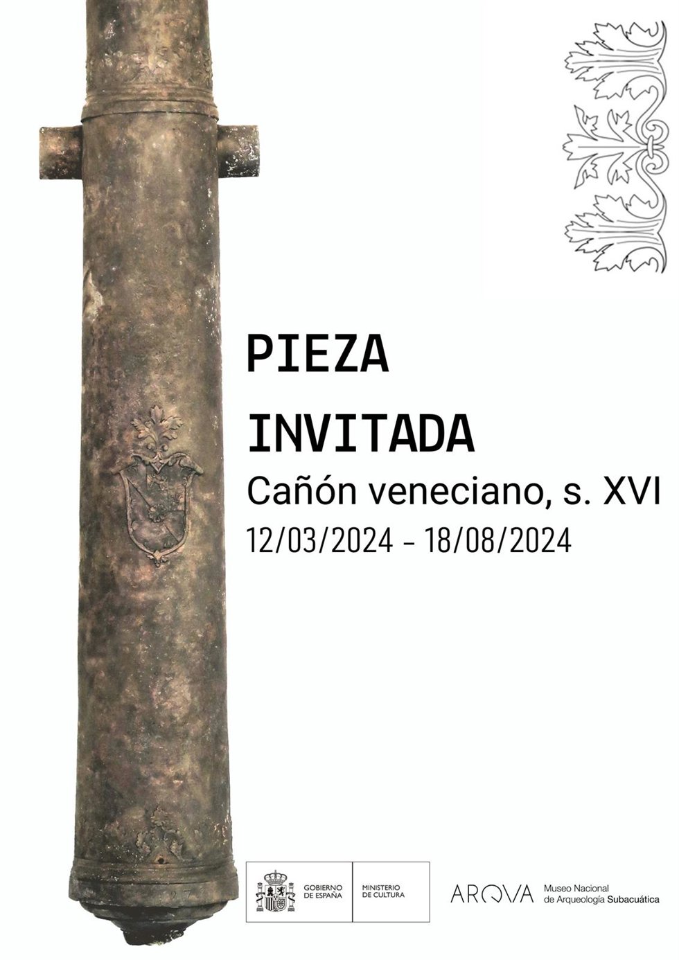 Cartel de la pieza invitada en el Arqva