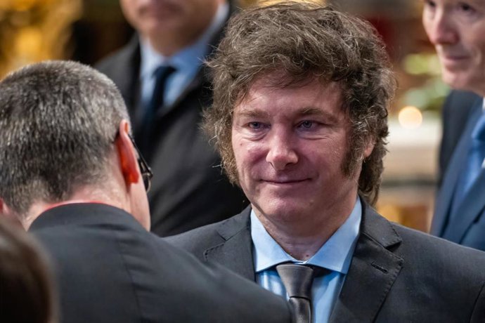 Javier Milei, presidente de Argentina, en una visita al Vaticano