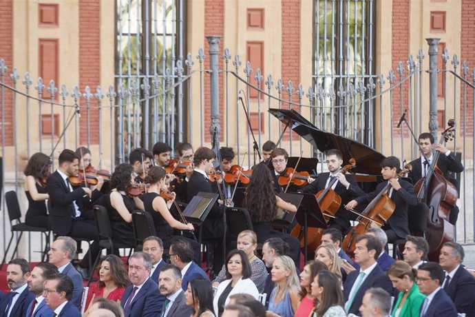 Archivo - Imagen de archivo de una actuación de la Academia de Estudios Orquestales de la Fundación Publica Andaluza Barenboim-Said.