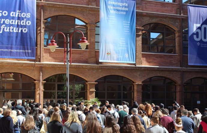 Acto por el 11M en el campus Bellesguard de la UAO CEU de Barcelona