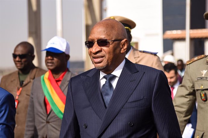 Archivo - February 23, 2019, Bamako, Koulikoro, Mali: The former Malian Prime Minister, Mr. Soumeylou Boubeye Maiga, during the commissioning of the new Kabala water pumping station. This station will ensure the proper supply of drinking water to the city