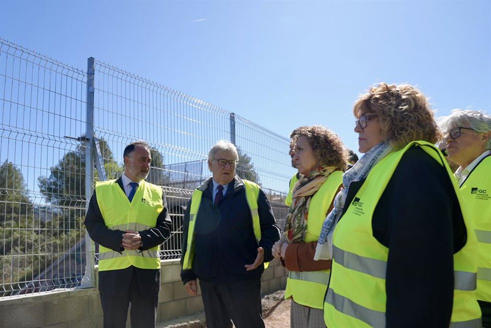 Capella durante la visita en los trabajos de instalación de vallas en Pallej (Barcelona), a martes 11 de marzo de 2024