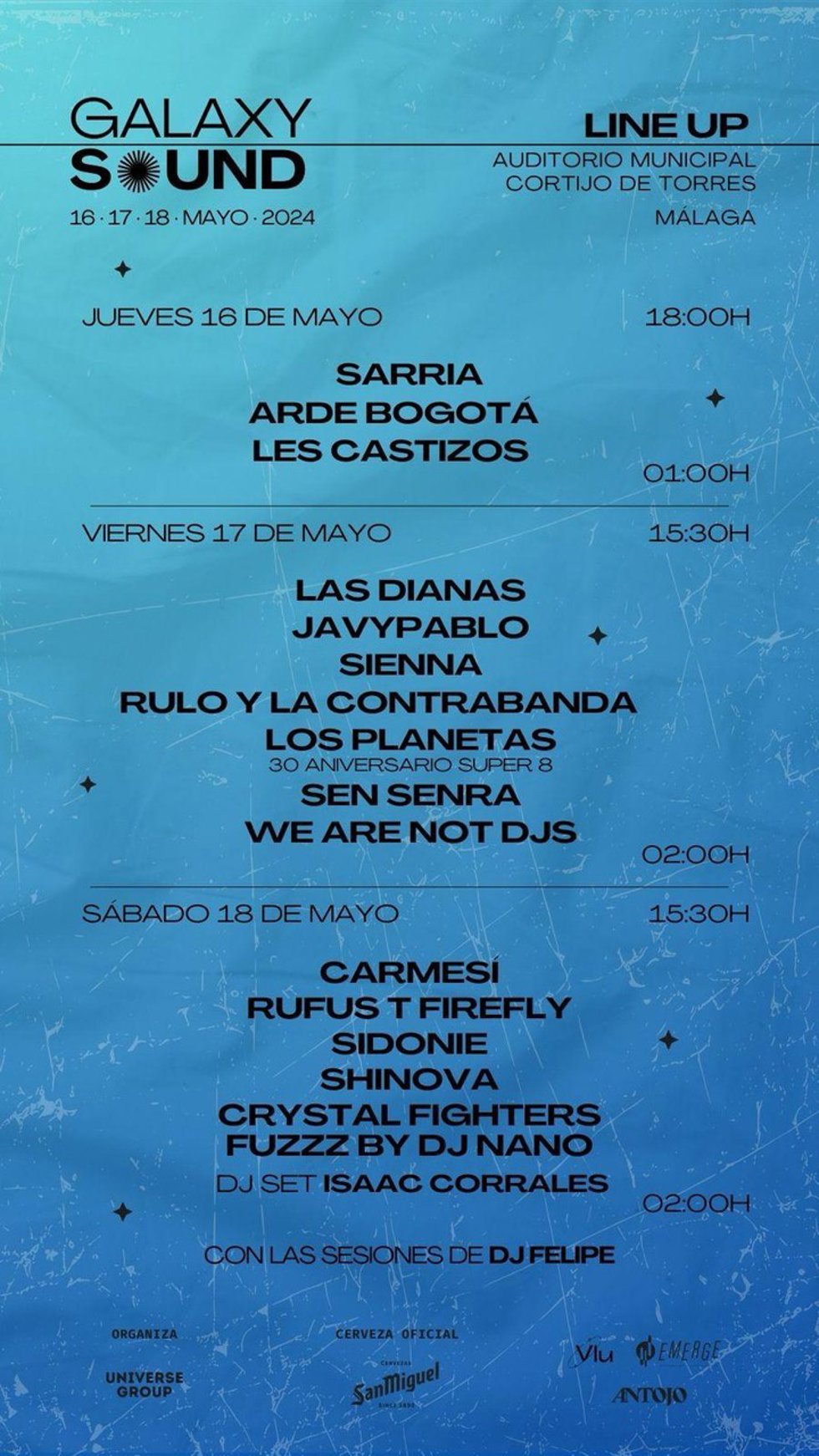 Cartel del Galaxy Sound Málaga.