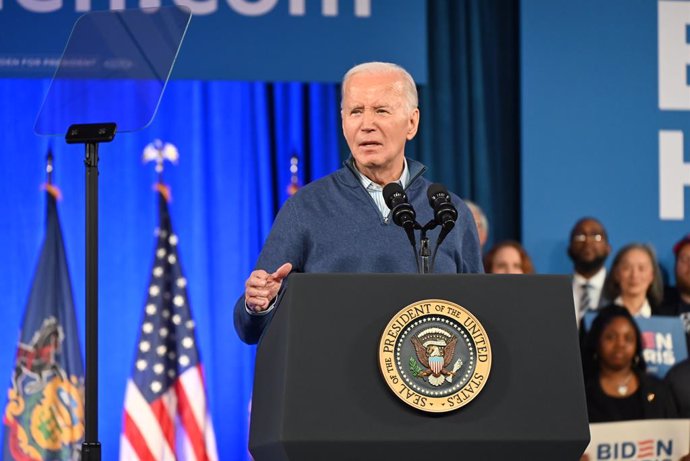 March 8, 2024, Wallingford, Pennsylvania, Usa: (NEW) U.S. President Joe Biden delivered remarks at a campaign event, Friday evening in Wallingford, Pennsylvania. March 8, 2024, Wallingford, Pennsylvania, USA: One day after the State of the Union Address a
