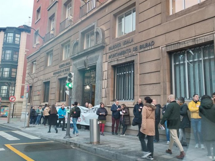 Concentración en Bilbao con motivo de la huelga en el sector público