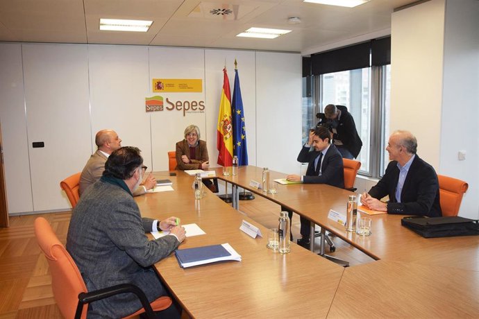 Reunión entre Palma y el SEPES por el proyecto de Son Busquets, el pasado febrero.